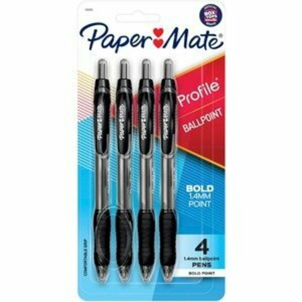 Paper Mate Pen, Gel, Profile, 0.7Mm, Black, 4PK PAP2097013